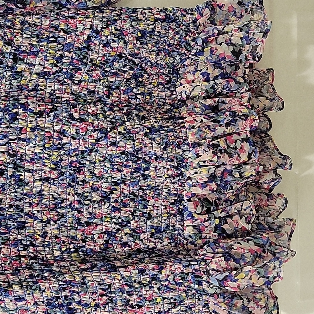 Mango Floral Ruched Mini Dress - Picture 7 of 10